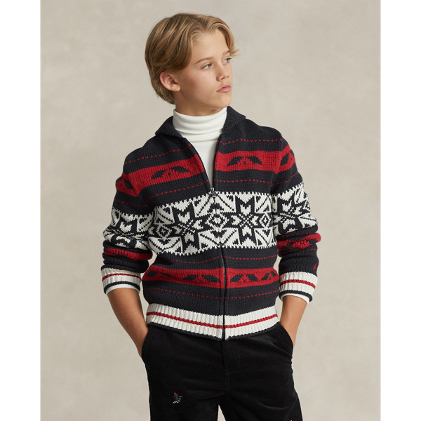 Cotton-Blend Full-Zip Jumper