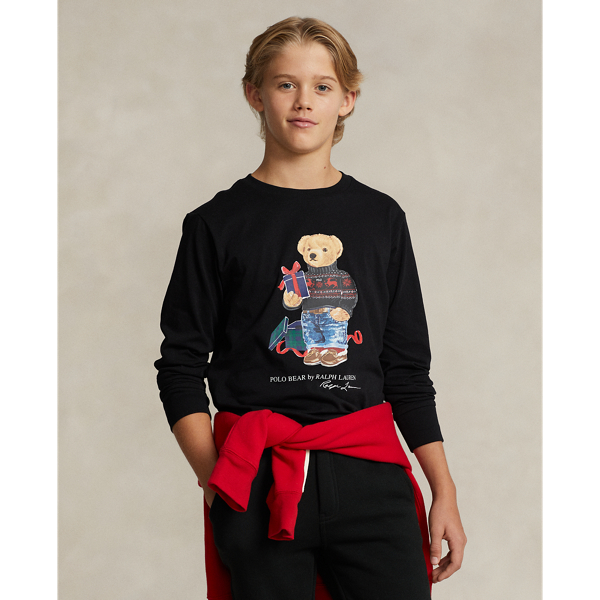 T-shirt Polo Bear manches longues coton