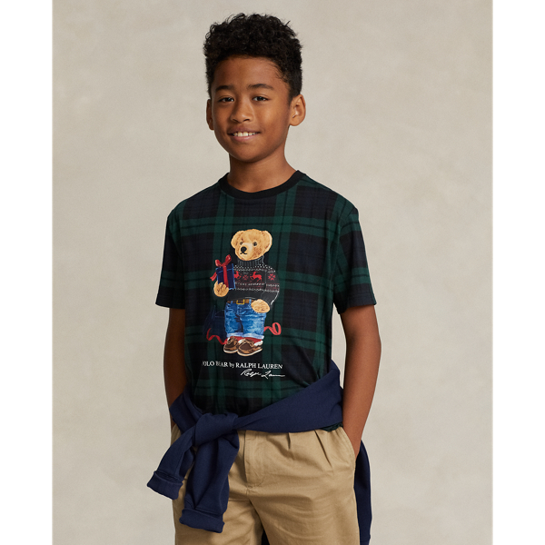 T-shirt Polo Bear écossais jersey coton