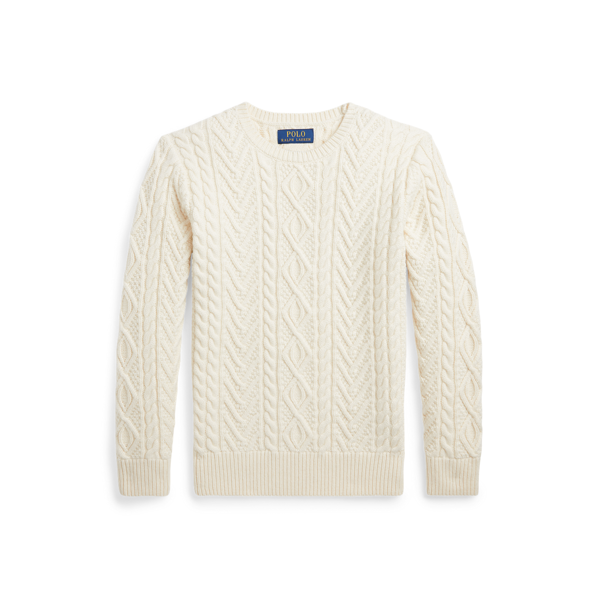 Aran-Knit Wool-Blend Sweater