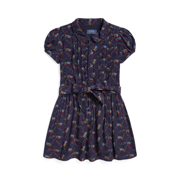 Polo Ralph Lauren Floral Pintucked Crepe Dress