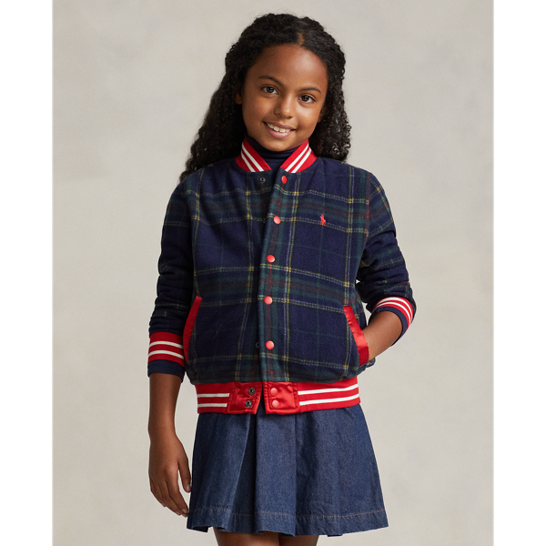 Veste baseball écossaise logo molleton