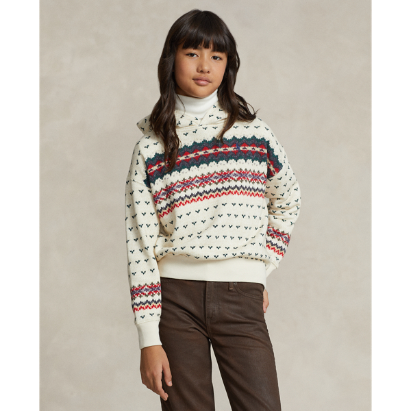 Sweat à capuche polaire Fair Isle