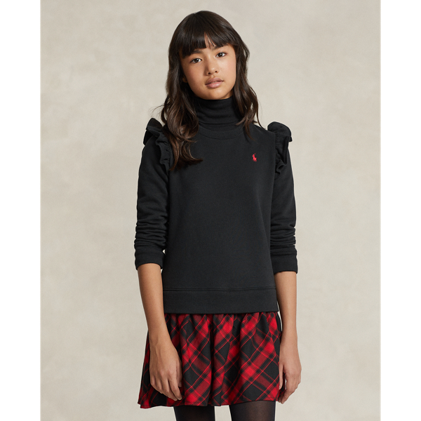 Plaid Fleece Sweatshirt Dress