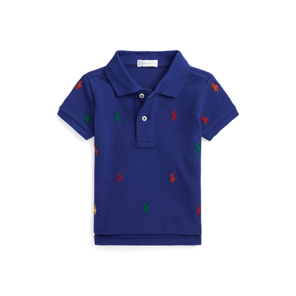 Polo Pony Cotton Mesh Polo Shirt