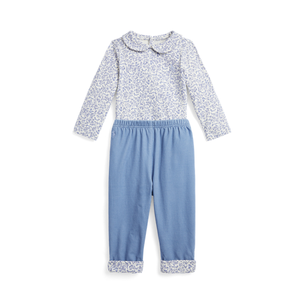 Polo Ralph Lauren Fox Cotton Bodysuit & Corduroy Pant Set