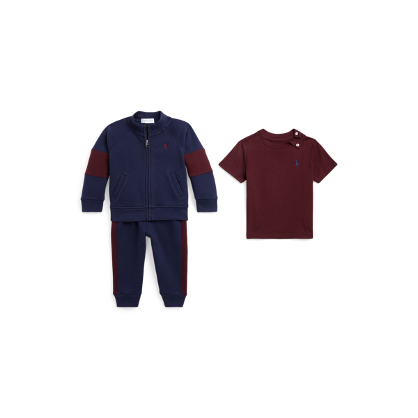 Polo Ralph Lauren Jersey Tee, Fleece Jacket & Pant Set