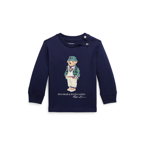 Polo Bear Cotton Long Sleeve Tee