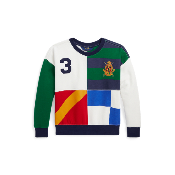 Ralph Lauren Girls USA Flag Sweatshirt in Grey