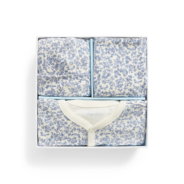 Coffret cadeau à motif renard en coton