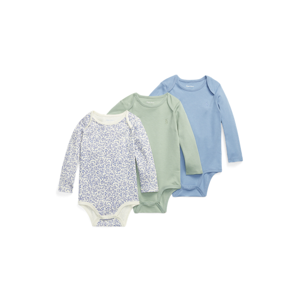 3 bodys bébé en interlock de coton