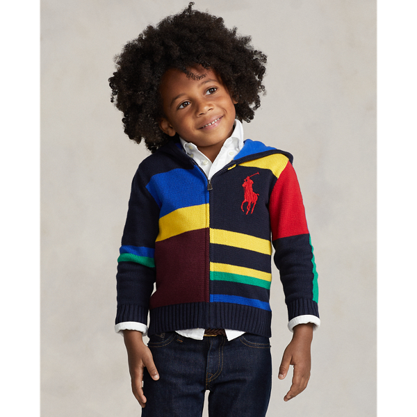 Big Pony Cotton Full-Zip Sweater