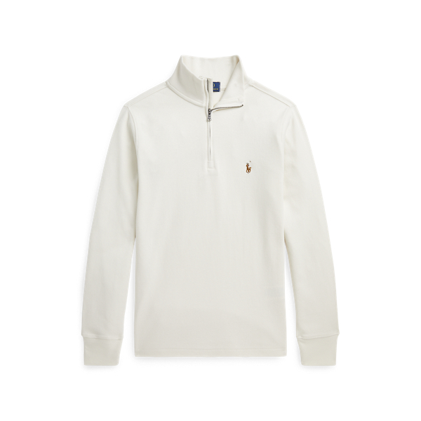 Cotton Interlock Quarter-Zip Pullover