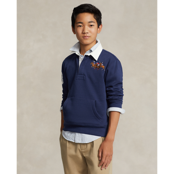 Sweat de rugby triple poney en molleton