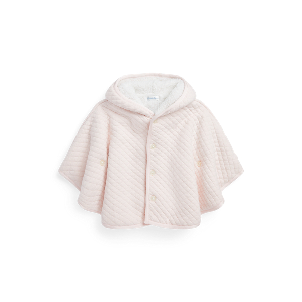 Quilted Cotton Hooded Poncho Baby Girl 1