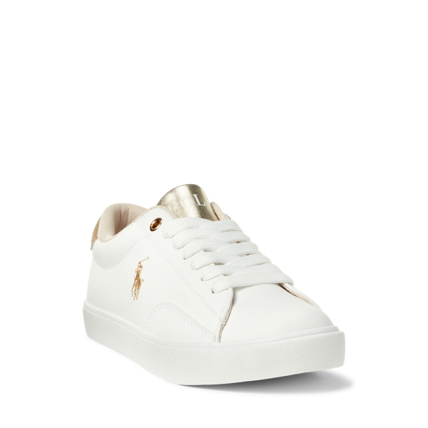 Theron V Faux-Leather Low-Top Trainer