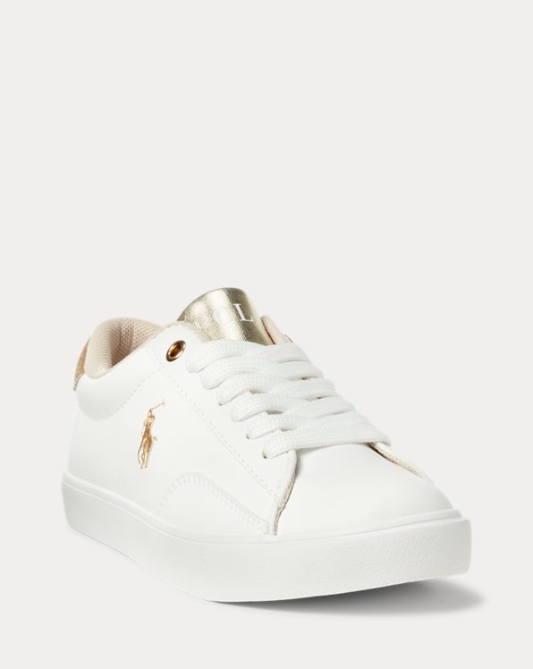 Theron V Faux-Leather Low-Top Trainer