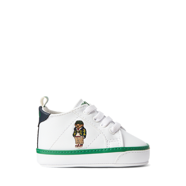 Quilton imitatieleren Polo Bear sneaker