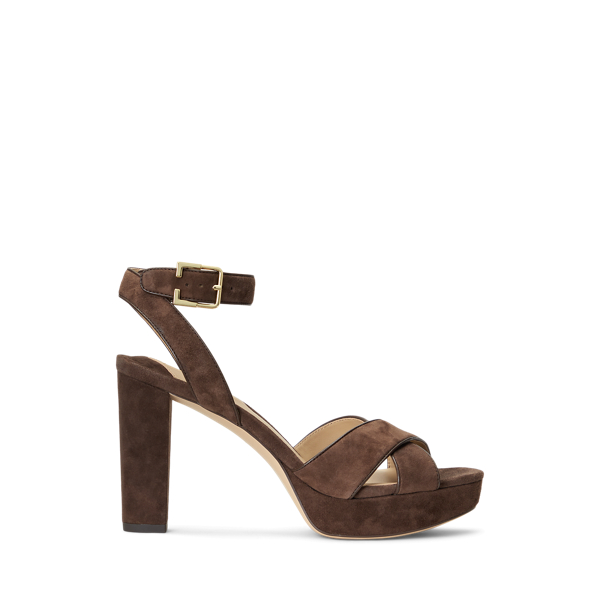 Sandales Compensées Truffle En Daim Souple Nude - Taille UK 4 / US 6 / EU 37