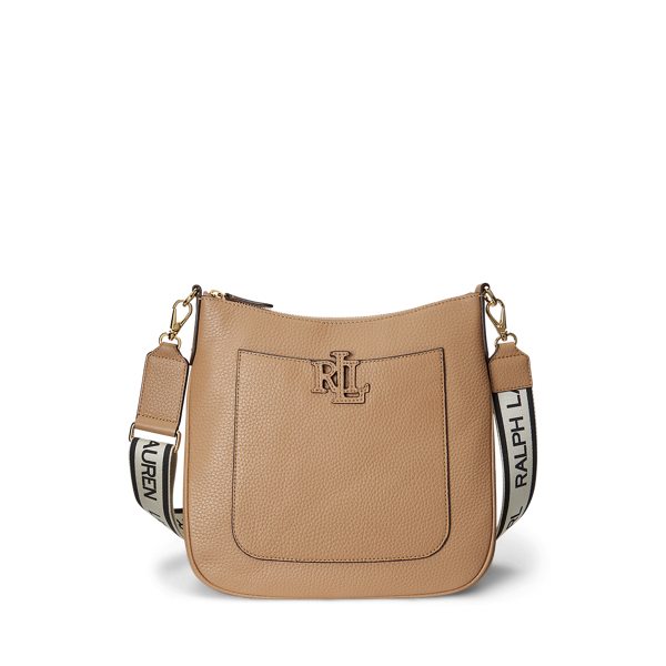 Lauren Ralph Lauren Pebbled Leather Large Cameryn Crossbody, Brown