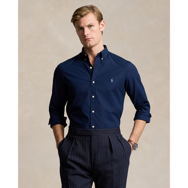 Camisa de popelina elástica Slim Fit