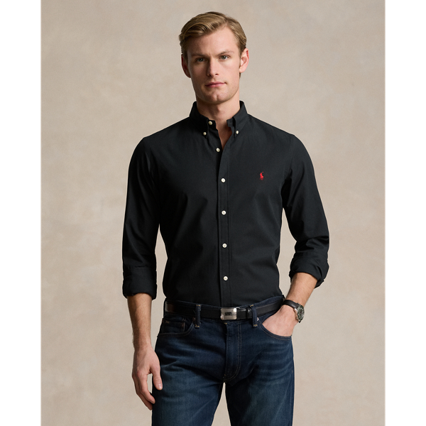 Camisa elástica de popelina Slim Fit