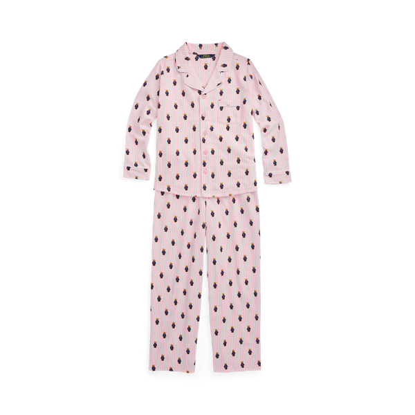 Polo Bear Cotton Flannel Sleep Set