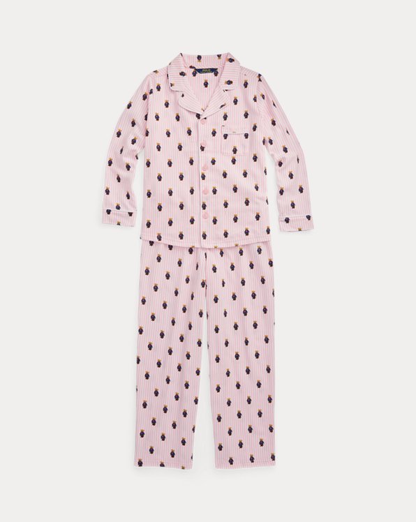 Pijama de flanela de algodão Polo Bear