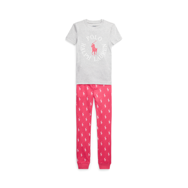 GOSO Katoenen pyjamaset voor meisjes, loungewear, set, T-shirt, broek