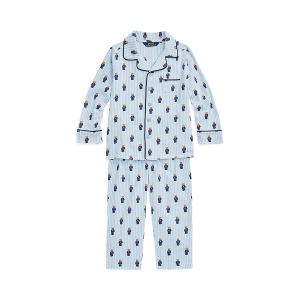 Polo Bear Cotton Flannel Sleep Set