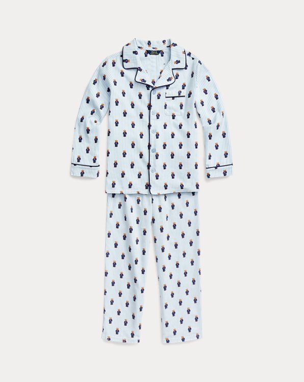 Pyjama Polo Bear en flanelle de coton