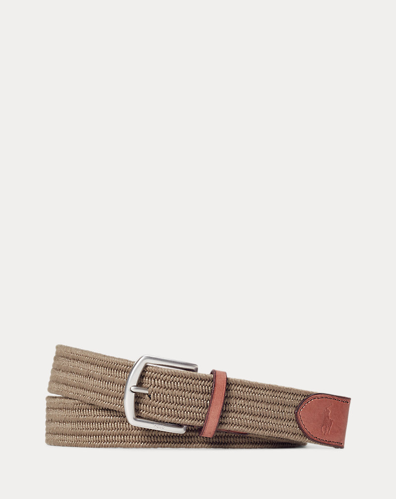 Leather-Trim Braided Belt Polo Ralph Lauren 1