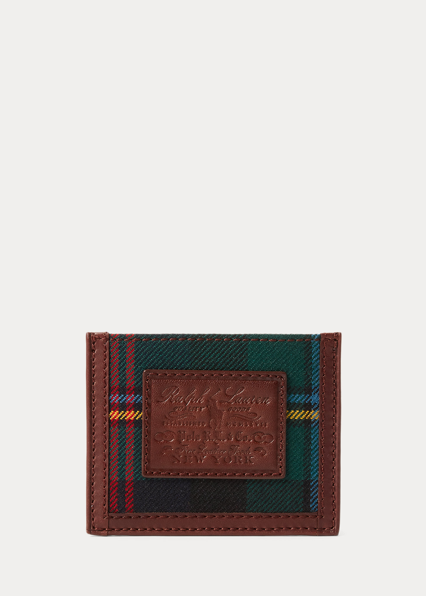 Heritage Plaid Wool & Leather Card Case