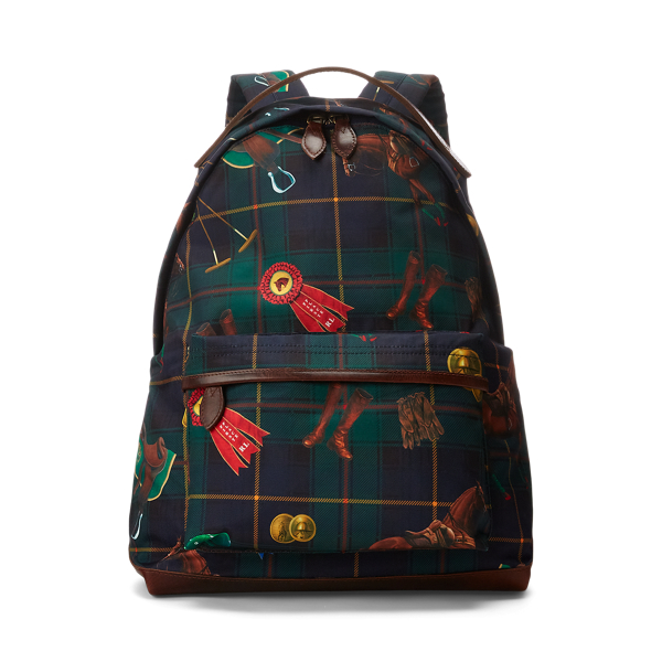 Polo Ralph Lauren Equestrian-Plaid Canvas Backpack