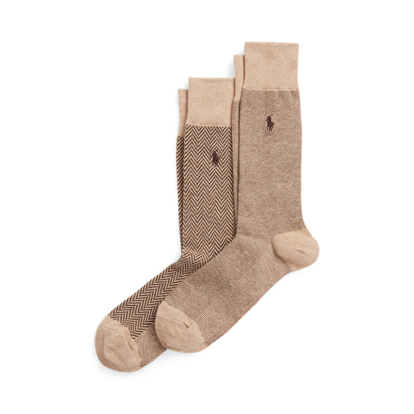 Herringbone Crew Sock 2-Pack