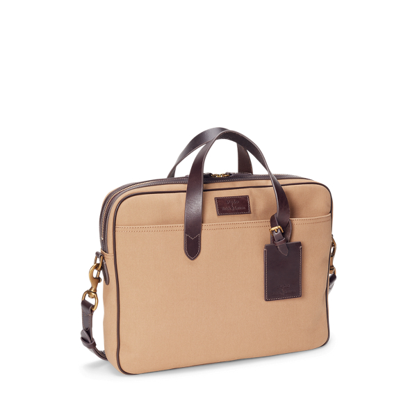 Polo ralph 2025 lauren leather briefcase