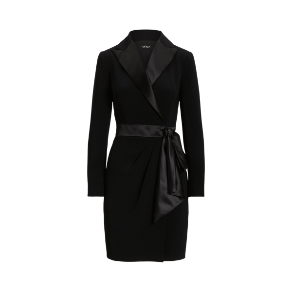 Polo Ralph Lauren Crepe Long-Sleeve Cocktail Dress