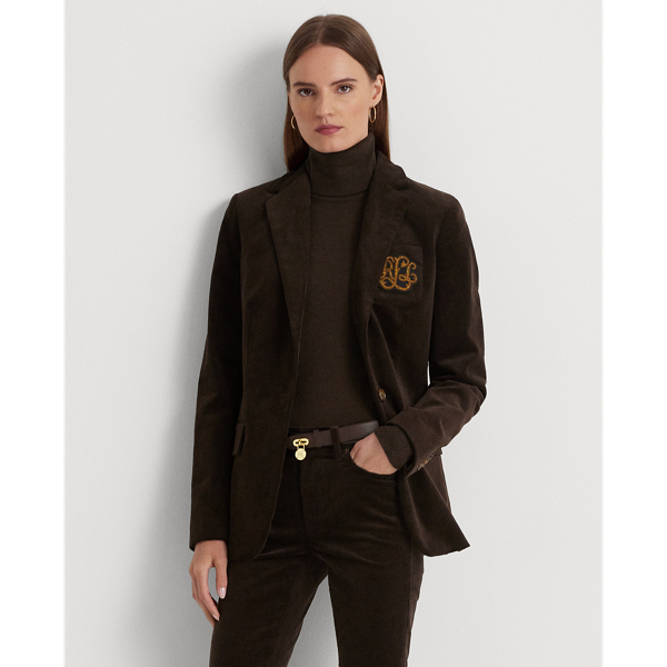 Blazer de bombazina com metais preciosos