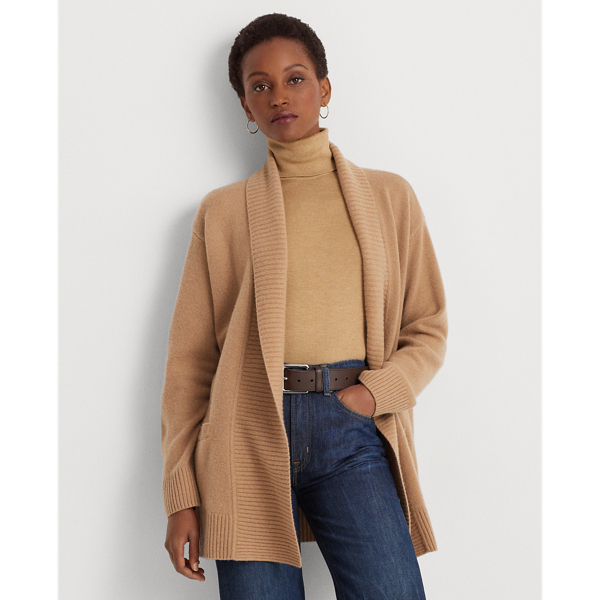 Cardigan col châle en cachemire lavable