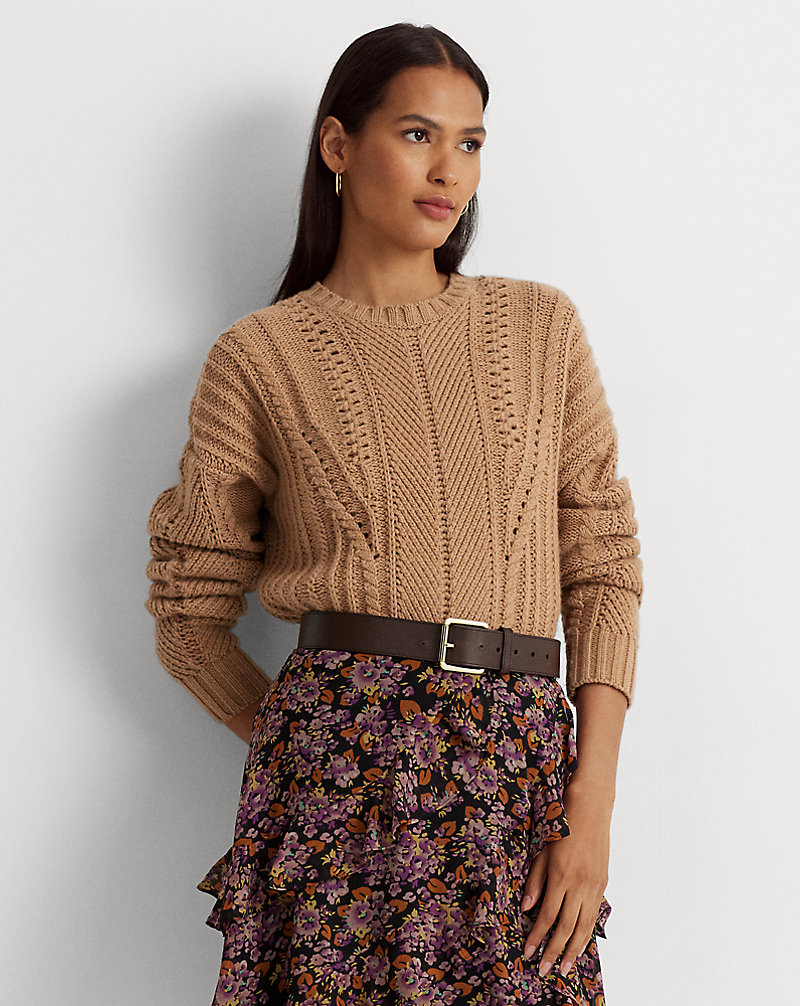 Wool-Cashmere Crewneck Sweater Lauren 1