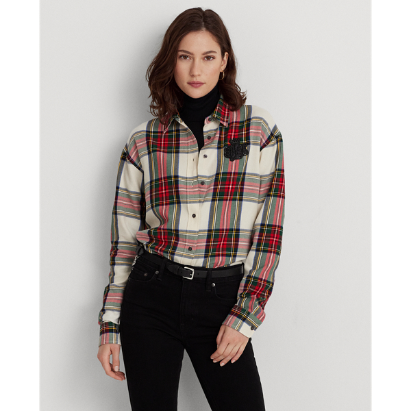 Bullion Checked Plaid Twill Shirt