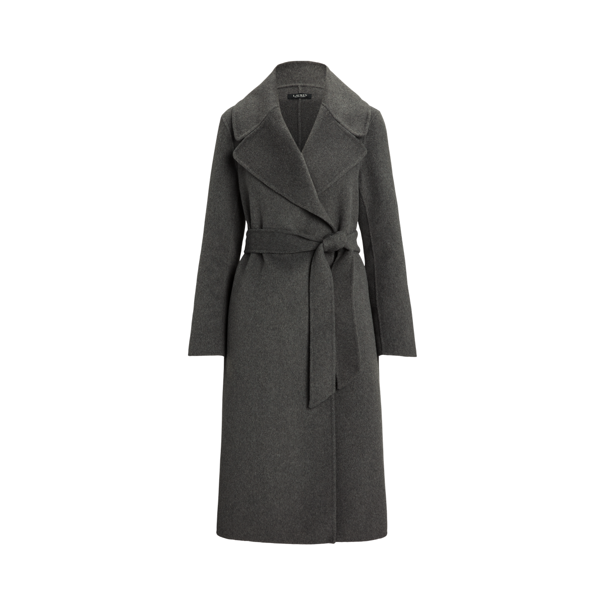 Double-Faced Wool-Blend Wrap Coat