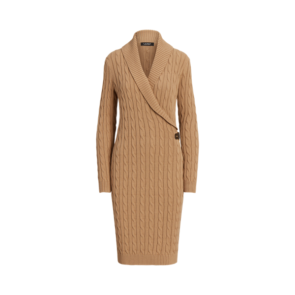 Polo Ralph Lauren Cable-Knit Buckle-Trim Sweater Dress