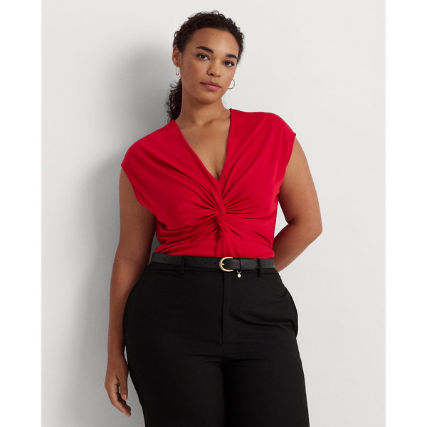 Women's Red Lauren Woman Shirts & Blouses