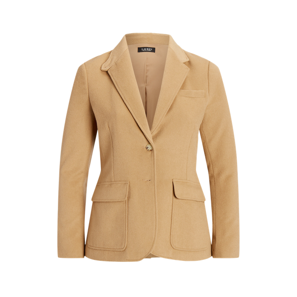 Beige wool sales blazer womens