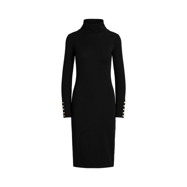 Polo Ralph Lauren Cotton-Blend Turtleneck Dress