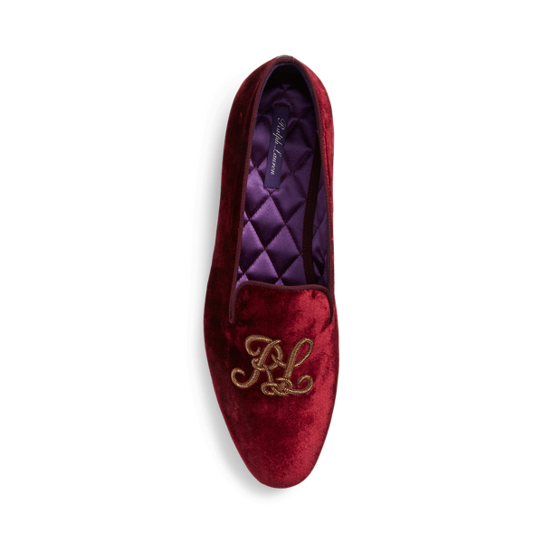 Ralph lauren sales velvet slippers