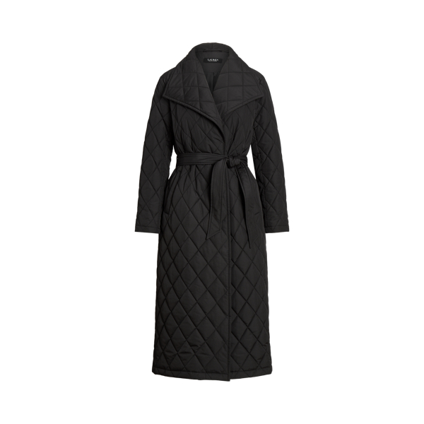 Diamond-Quilted Maxi Wrap Coat for Women | Ralph Lauren® UK