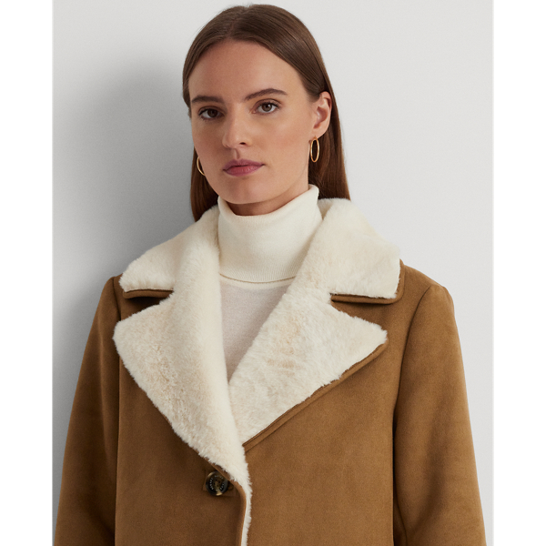 Lauren ralph lauren clearance faux shearling coat