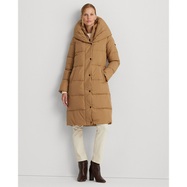 Oversize Collar Quilted Down Coat for Women Ralph Lauren JO